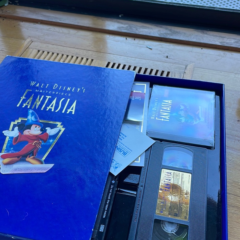 vintage 1991 walt disney vhs tape and CD